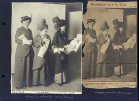 Suffragists selling the Woman's Journal