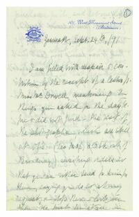 Letter from Mary Elizabeth Garrett to M. Carey Thomas, September 24, 1891