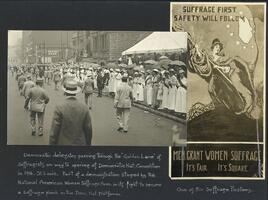 Suffragists demonstrating at the Democratic National Convention