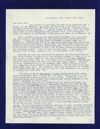 Letter from Mary A. Hunter to Carrie Chapman Catt, August 12, 1945