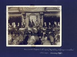 Mrs. Carrie Chapman Catt opens convention