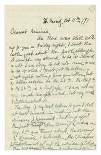 Letter from Mary Elizabeth Garrett to M. Carey Thomas, October 11, 1891