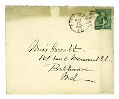 Letter from M. Carey Thomas to Mary Elizabeth Garrett, October 13, 1887