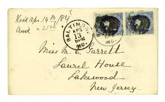 Letter from M. Carey Thomas to Mary Elizabeth Garrett, April 10, 1884