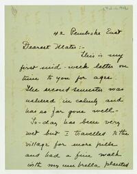 Letter from Dorothy Foster to her mother, February 12, 1903