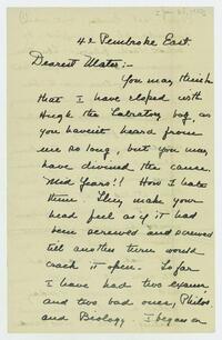 Letter from Dorothy Foster to her mother, January 28, 1903