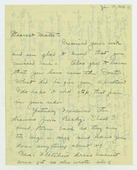 Letter from Dorothy Foster to her mother, January 10, 1904