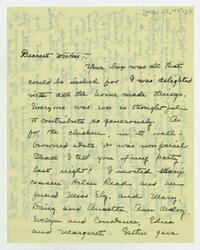 Letter from Dorothy Foster to her mother, November 28, 1903