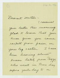 Letter from Dorothy Foster to her mother, April 24, 1903