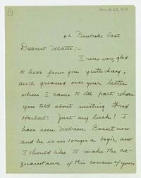 Letter from Dorothy Foster to her mother, March 23, 1903