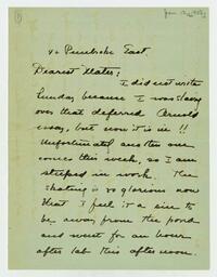 Letter from Dorothy Foster to her mother, January 12, 1903