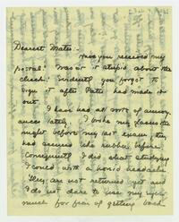 Letter from Dorothy Foster to her mother, February 7, 1904