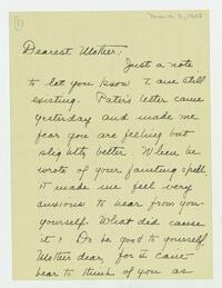 Letter from Dorothy Foster to her mother, March 11, 1903