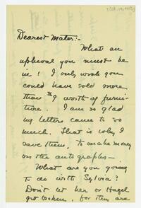 Letter from Dorothy Foster to her mother, October 14, 1903