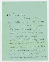 Letter from Dorothy Foster to her mother, May 1903