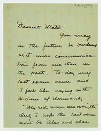 Letter from Dorothy Foster to her mother, February 4, 1903