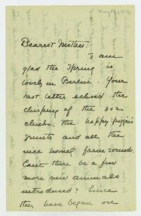 Letter from Dorothy Foster to her mother, May 27, 1903