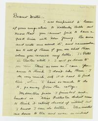 Letter from Dorothy Foster to her mother, April 26, 1903