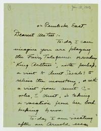 Letter from Dorothy Foster to her mother, January 18, 1903