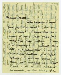 Letter from Dorothy Foster to her mother, January 24, 1904