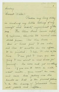 Letter from Dorothy Foster to her mother, February 22, 1904