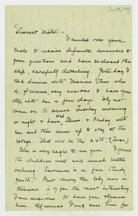 Letter from Dorothy Foster to her mother, May 9, 1904