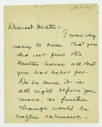 Letter from Dorothy Foster to her mother, October 16, 1903