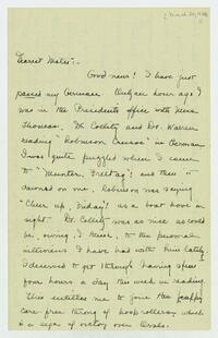 Letter from Dorothy Foster to her mother, March 20, 1904