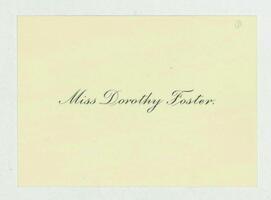 Invitation from the Trustees and Faculty of Bryn Mawr College to Mr. and Mrs. James Foster, May 20, 1904