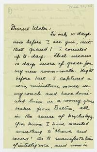 Letter from Dorothy Foster to her mother, March 29, 1903