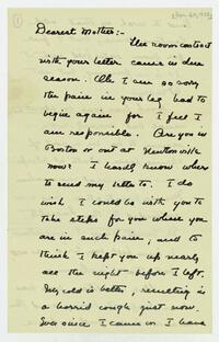 Letter from Dorothy Foster to her mother, April 20, 1903