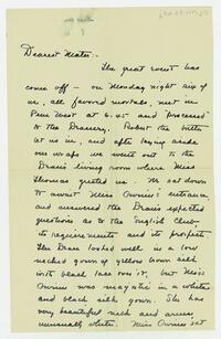 Letter from Dorothy Foster to her mother, October 28, 1903