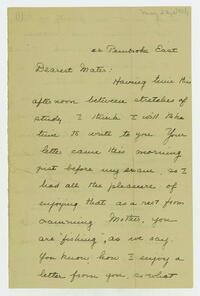 Letter from Dorothy Foster to her mother, May 22, 1903