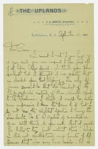 Letter from Mathilde Weil to Susan Walker Fitzgerald, September 13, 1891