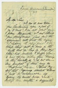 Letter from Louise Brownell (Saunders) to Susan Walker Fitzgerald, approximately 1891
