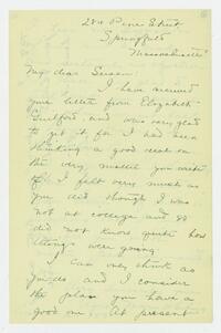 Letter from Agnes Mary Whiting to Susan Walker Fitzgerald, August 20, 1891