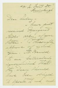 Letter from Emma Doll Bailey to Susan Walker Fitzgerald, July 30, 1891