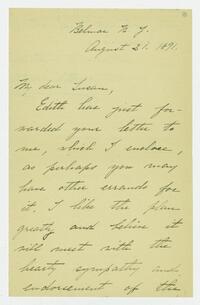 Letter from Helen Theodora Clements to Susan Walker Fitzgerald, August 21, 1891