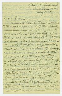 Letter from A.E. Philbrook to Susan Walker Fitzgerald, July 31, 1891