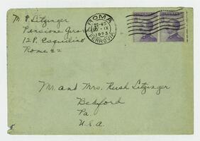 Letter from Marie Litzinger to her parents, September 19, 1923