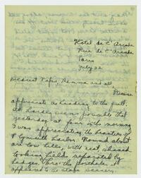 Letter from Marie Litzinger to her parents, July 22, 1923