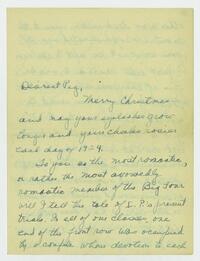 Letter from Marie Litzinger to her sister Margaret, December 1923