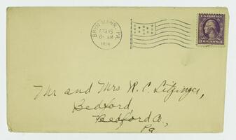 Letter from Marie Litzinger to her parents, April 14, 1918