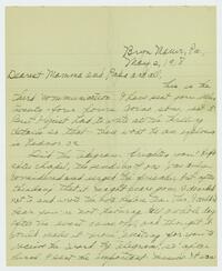 Letter from Marie Litzinger to her parents, May 2, 1918