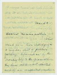 Letter from Marie Litzinger to her parents, March 9, 1924