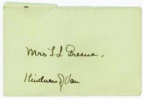 Letter from Anne Greene to her mother, May 3,     1903