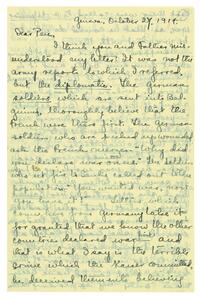 Letter from Jean Scobie Davis to Pen, October 27,     1914