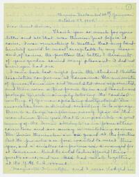 Letter from Jean Scobie Davis to her Aunt Annie, October     19, 1914
