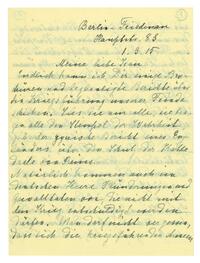 Letter from Tanke Bollerd to Jean Scobie Davis, March 1,     1915