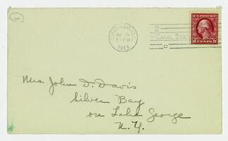 Letter from Jean Scobie Davis to her mother, July 15,     1913